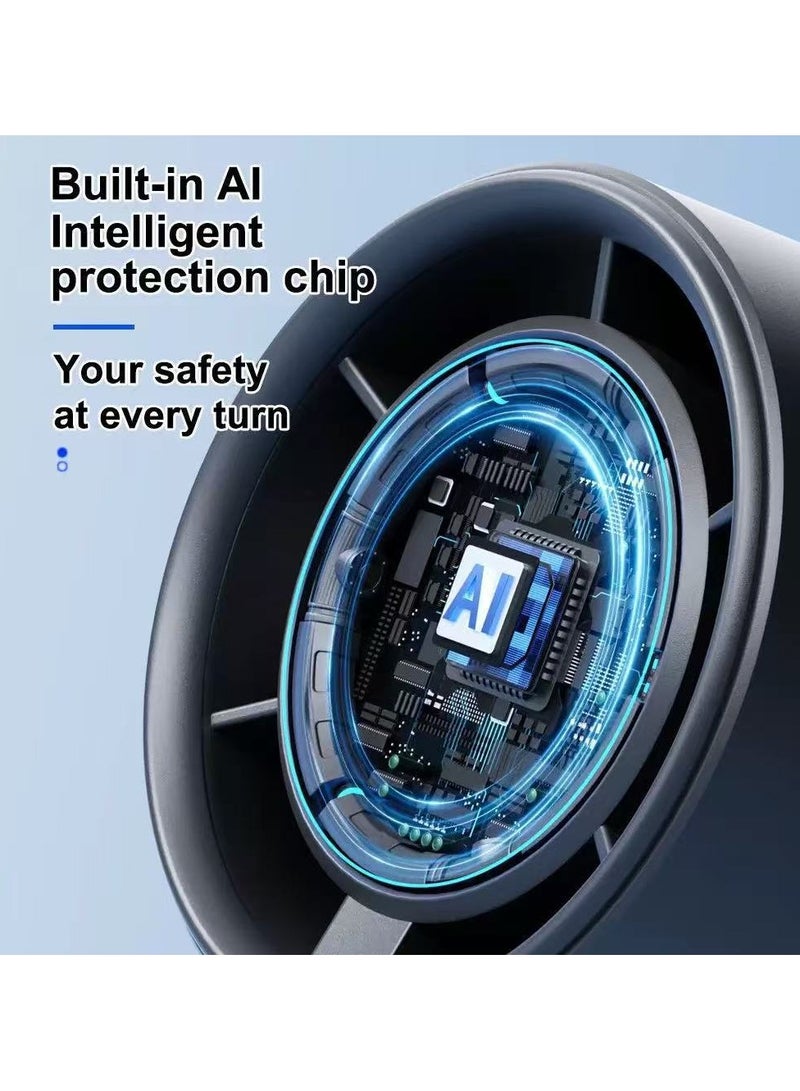 general مروحة محمولة بسرعة 100 سرعة - مروحة توربو مصغرة قابلة للشحن عبر USB-C مع عرض رقمي وقوة ريح قوية - Image 4