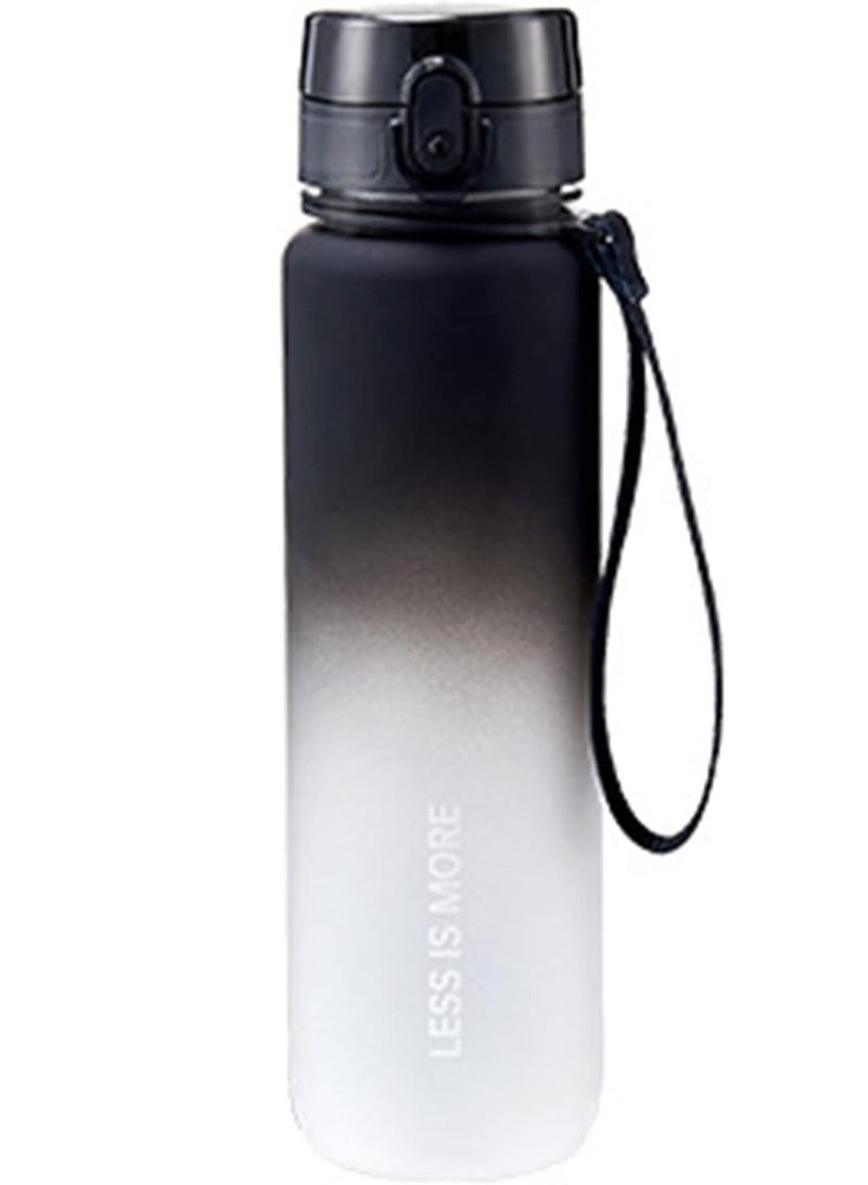ليس إز مور زجاجة مياه رياضية تحفيزية 1000 مللي مع علامة الوقت زجاجة شرب مانعة للتسرب للياقة البدنية والصالة الرياضية في الهواء الطلق وركوب الدراجات والجري والتنزه والتخييم والسفر - Image 1