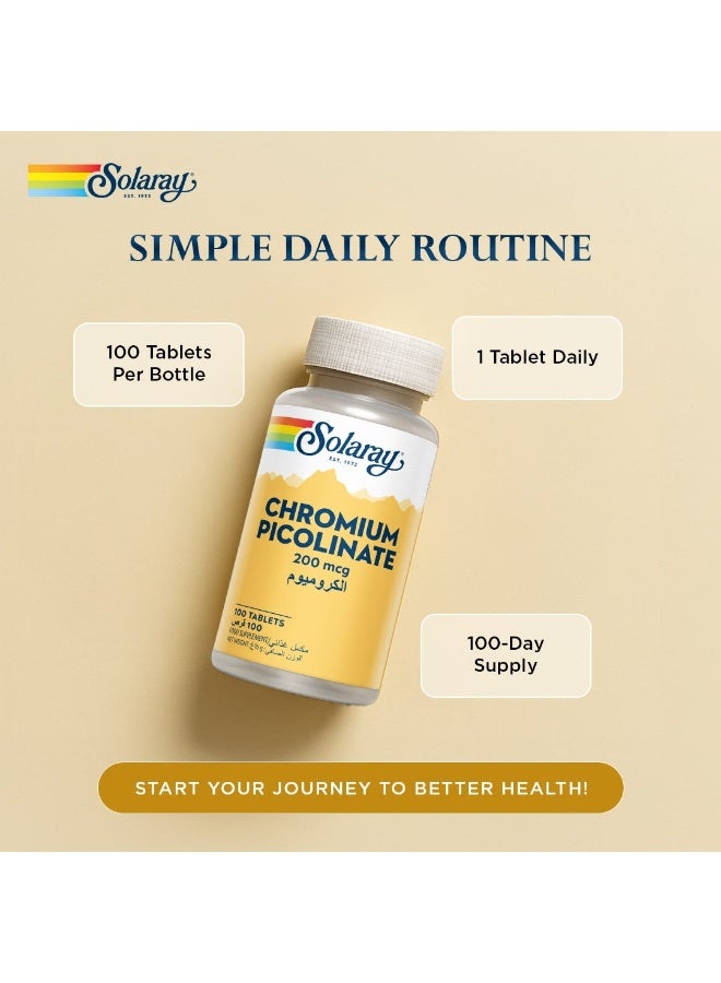 Solaray Chromium Picolinate 200 Mcg 100 Tablets - Image 5