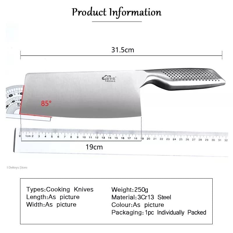 Eletree German Stainless Steel Meat Cleaver Butcher Knife Professional Chopping Cutting Multipurpose Sharp Blade for Home Kitchen - Image 2