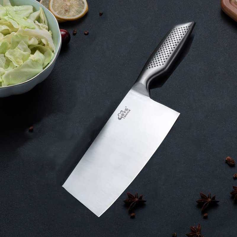 Eletree German Stainless Steel Meat Cleaver Butcher Knife Professional Chopping Cutting Multipurpose Sharp Blade for Home Kitchen - Image 3