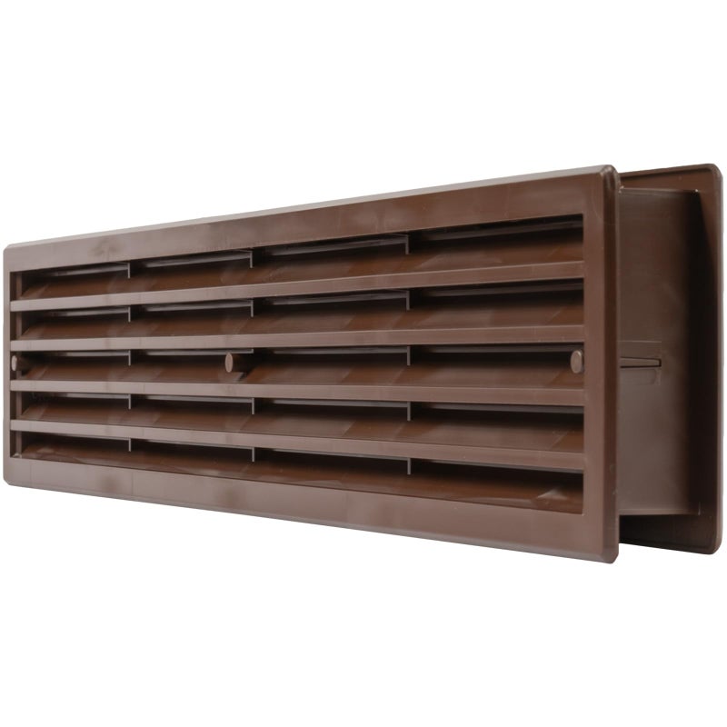 REPA MARKET شبكة باب بلاستيكية بنية 18" × 4" بوصة - فتحة تهوية باب المرآب - فتحات أبواب داخلية - غطاء واقي لفتحات الهواء الباب المستطيلة - تهوية أثاث عالمية (17.7" × 3.60" بوصة) - Image 1