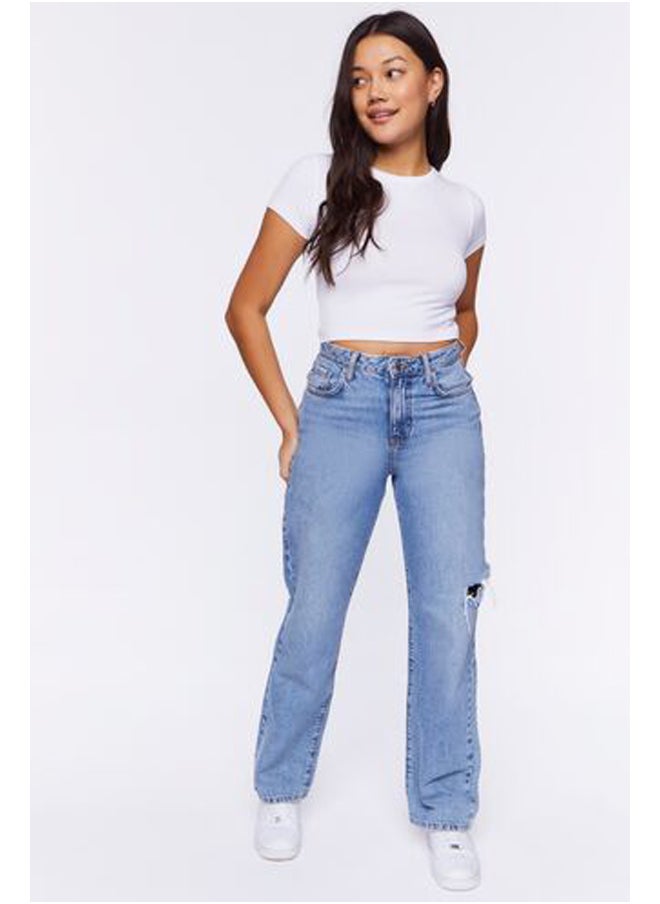 FOREVER 21 - Ribbed Knit Crop Top - Image 1