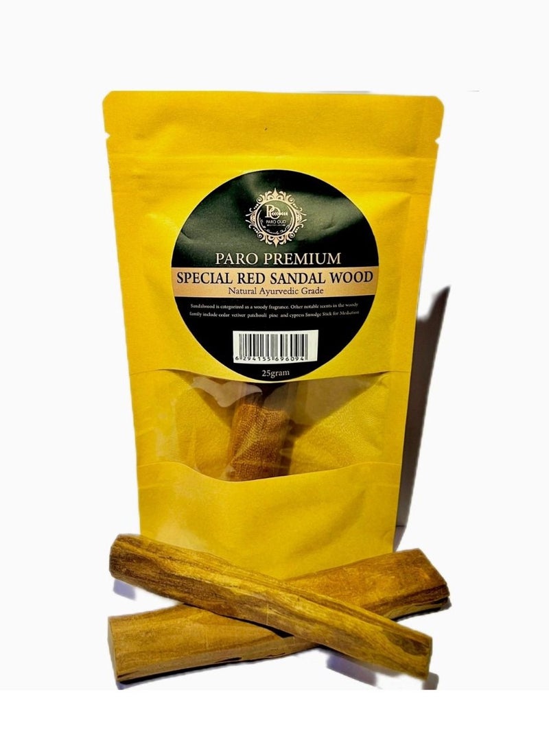 PARO OUD Red sandalwood  I natural ayurvedic grade I  Sandalwood I Incense Sticks I 50 Grams I uthentic Raktha Chandan I Red Sandalwood I religious ceremonies I Mysore I India I Aromatic: I Exquisite I fragrance I meditationI I yoga I relaxation - Image 1