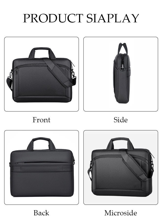 DUNISO 15 Inch Laptop Bag with Multi Compartment Lightweight Laptop Hand Bag Crossbody Bag Travel Business Briefcase Water-Resistant Dust-proof Shoulder Messenger Bag for Men and Women Work Office - Image 5