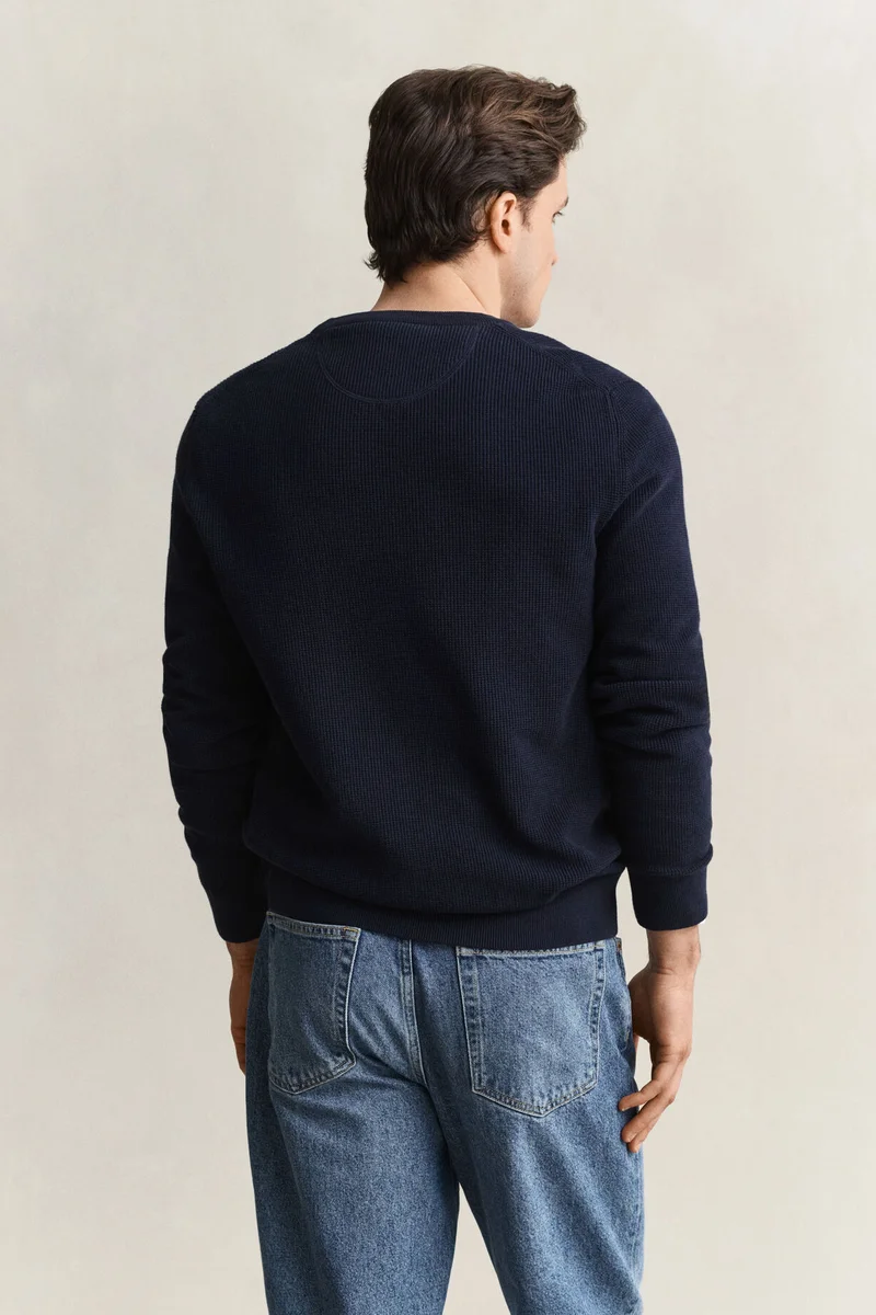 Gant  Micro Textured Cotton C-Neck for Men | Best Price UAE