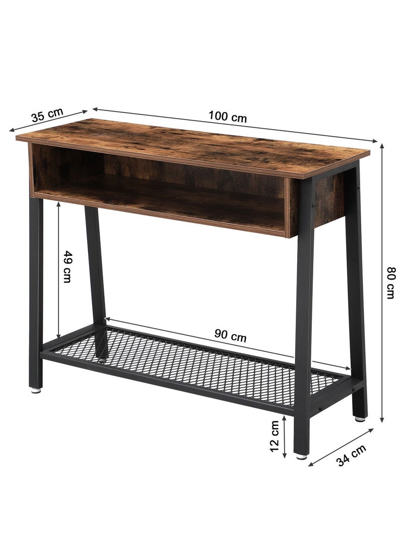 Baytonia Console Table with Storage Shelf Karen Industrial