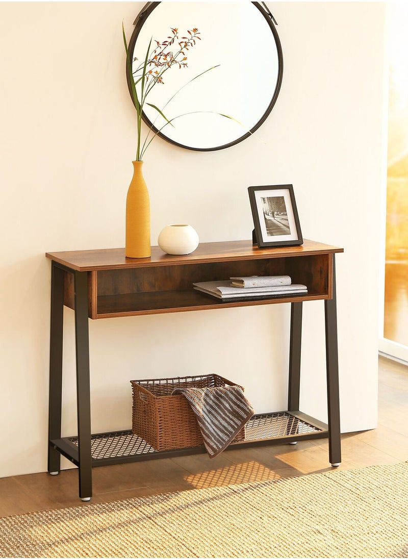 Baytonia Console Table with Storage Shelf Karen Industrial