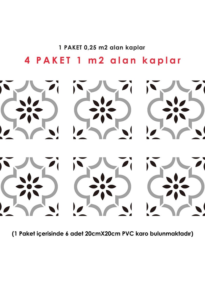 Technosmart 6PCS 20CM×20CM Self Adhesive Wall Covering Kitchen Bathroom PVC Sticker Decoration  - Image 5
