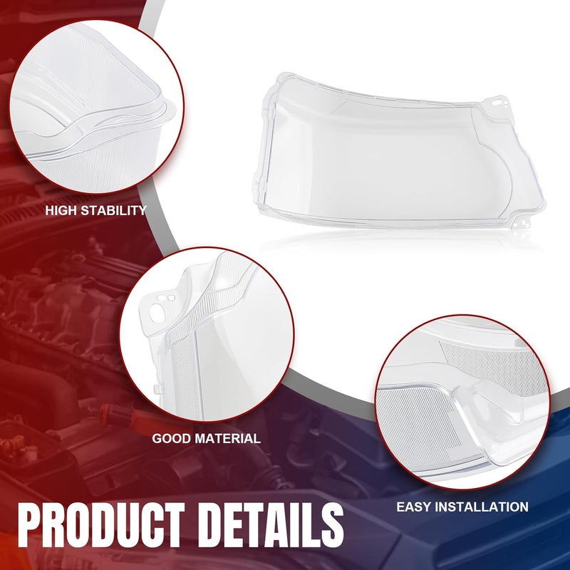 AUTOKAY Left and Right Clear Headlight Lens Shell Cover for Land Rover Range Rover Sport 2010-2013 - Image 4