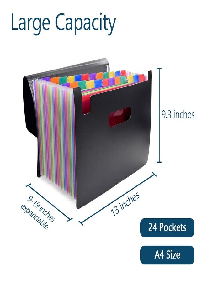 BEMAXYE 24 Pockets A-Z Expanding File Folder - A5 Receipt Document Storage Organizer, Large Capacity Accordion Filing Wallet for Bill, Invoice, Card, Exam Paper (A4) - Image 2
