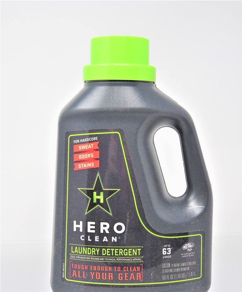 Hero Clean Liquid Laundry Detergent â€“ 5 in 1 Sport + Everyday with World-Class Odor Control, Advanced 7 Enzyme System for Stains. Juniper Scent (50 Oz) - Image 1