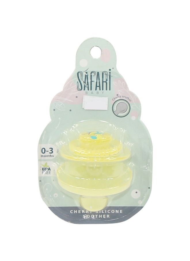 safari baby - Safari Baby Cherry Silicone Soothers 0-3 Months - Image 1