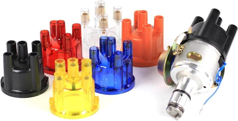 Ignition Point Distributor Assembly Compatible For VW BUG Beetle Audi Bosch - 0231176044 6 Color Cap To Choose(Gold) - Image 2