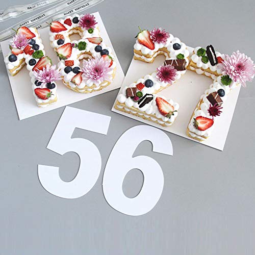 RAYNAG 0-8 Number Cake Stencils: Flat Plastic Templates, 12 Inch Numerical Stencils for DIY Numbers Cakes/Cookies - Image 5