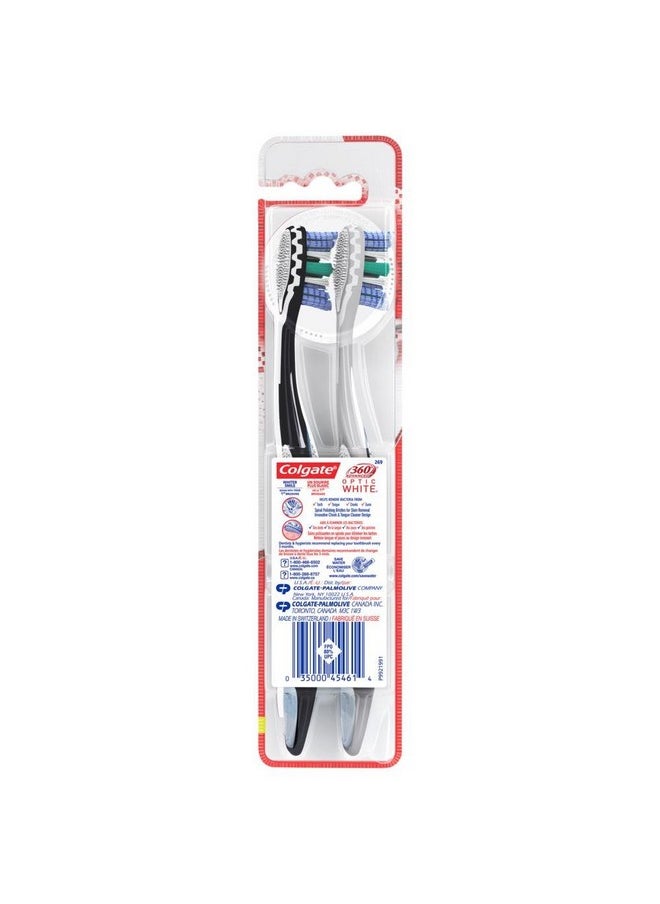 Colgate Colgate 360 Advanced Optic White Toothbrush, Soft, 2 Count  - Image 4