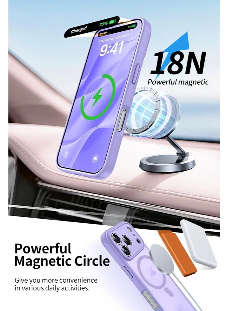 iPhone 17 Pro Max Case with MagSafe, Black Matte Anti-Fingerprint Back, Precision Cutouts & Raised Camera Protection, Strong Magnet Compatible with MagSafe Accessories - Image 4