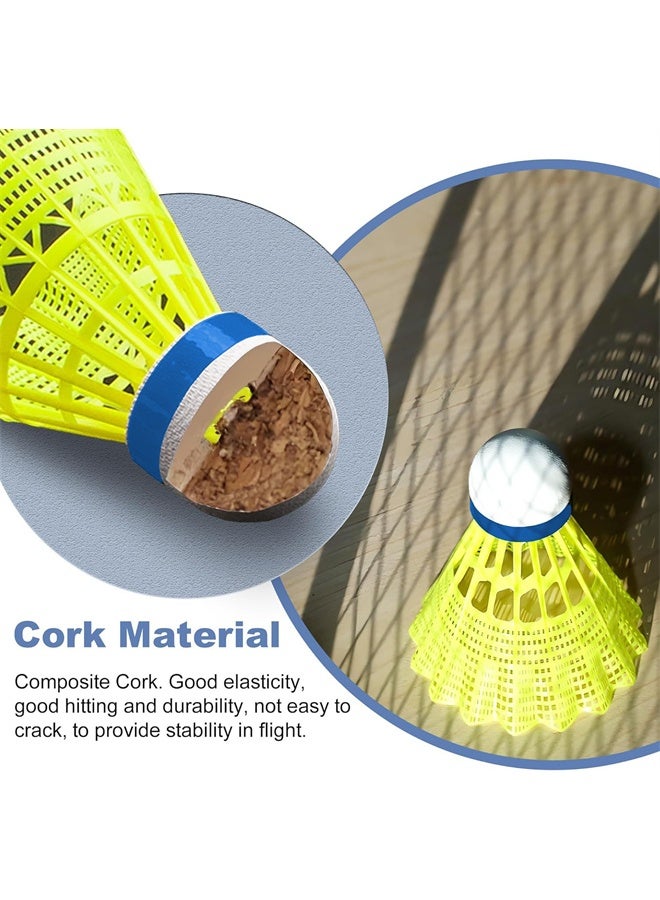 HOMESTAR Badminton Shuttle, 6 Pcs Nylon Badminton Shuttle, Durability, Stability Shuttlecock for Outdoor, Indoor ,Sports, Activities, Training, Yellow - Image 3