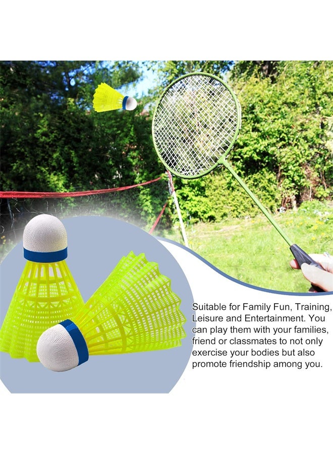 HOMESTAR Badminton Shuttle, 6 Pcs Nylon Badminton Shuttle, Durability, Stability Shuttlecock for Outdoor, Indoor ,Sports, Activities, Training, Yellow - Image 5