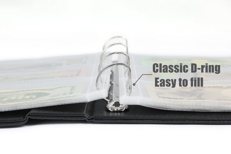 MUDOR Coin and Currency Collection Book Album, Include 130 Pockets Coin Collecting Book Holder, 60 Pockets Paper Money Currency Collection Supplies Holders - Image 5