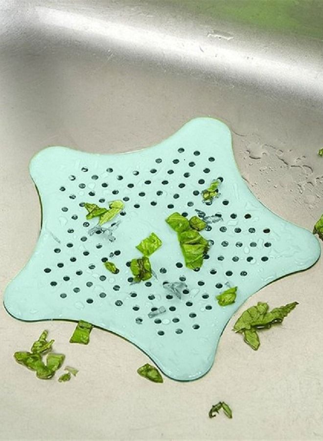 MARGOUN 2-Piece Kitchen Sink Strainer Filter Star Silicone Drain Cap Bathroom Floor Hair Catcher Anti Clogging Shower Drain Cover For Kitchen Bathroom Tub Green - Image 3