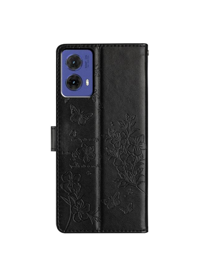 S-TOP Case For Motorola Moto G85 Butterflies and Flowers Leather Phone Case - Image 3