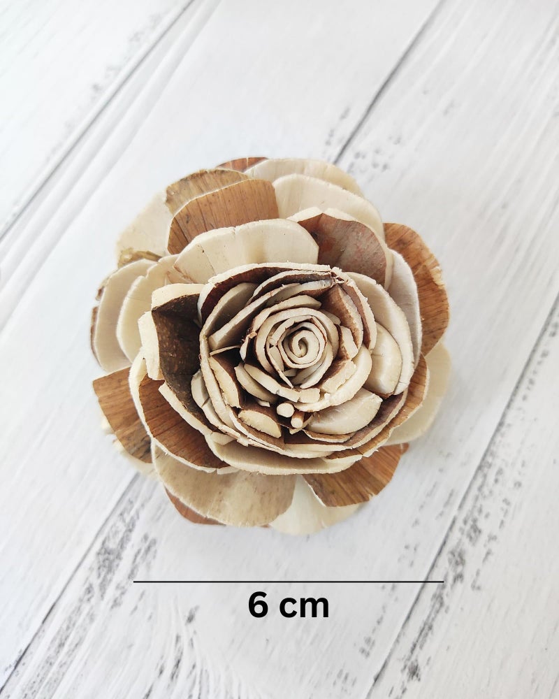 JOYNAGAR Eco-Friendly Sola Wood Raizel Flowers Pack of 10 pcs | Handcrafted Sustainable Floral Decor | Natural & Biodegradable | Wedding, Home, and Event Decoration (6 cm) - Image 3