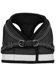 Kuber Industries Dog Harness With Adjustable Leash|Breathable Polyester Mesh Fabric |Xl Size|Ht-844|Comfortable No-Pull Grip|Quick Release Buckles|Black  - Image 4