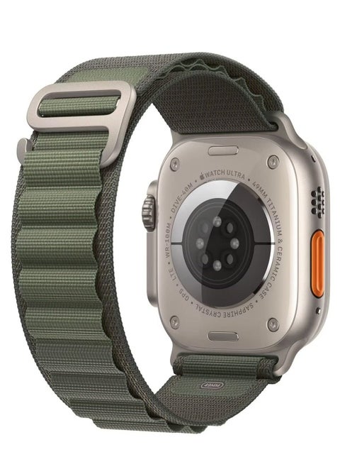 Alpine Loop Compatible with Apple Watch Ultra Band,Metal connector Rugged Woven Nylon Men G-Hook Strap for iWatch Series Ultra SE 49mm 45mm 44mm