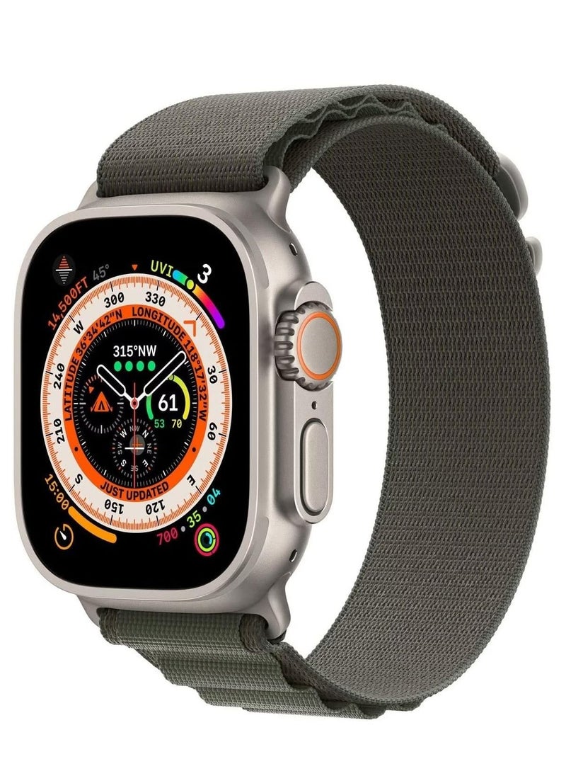 Alpine Loop Compatible with Apple Watch Ultra Band,Metal connector Rugged Woven Nylon Men G-Hook Strap for iWatch Series Ultra SE 49mm 45mm 44mm