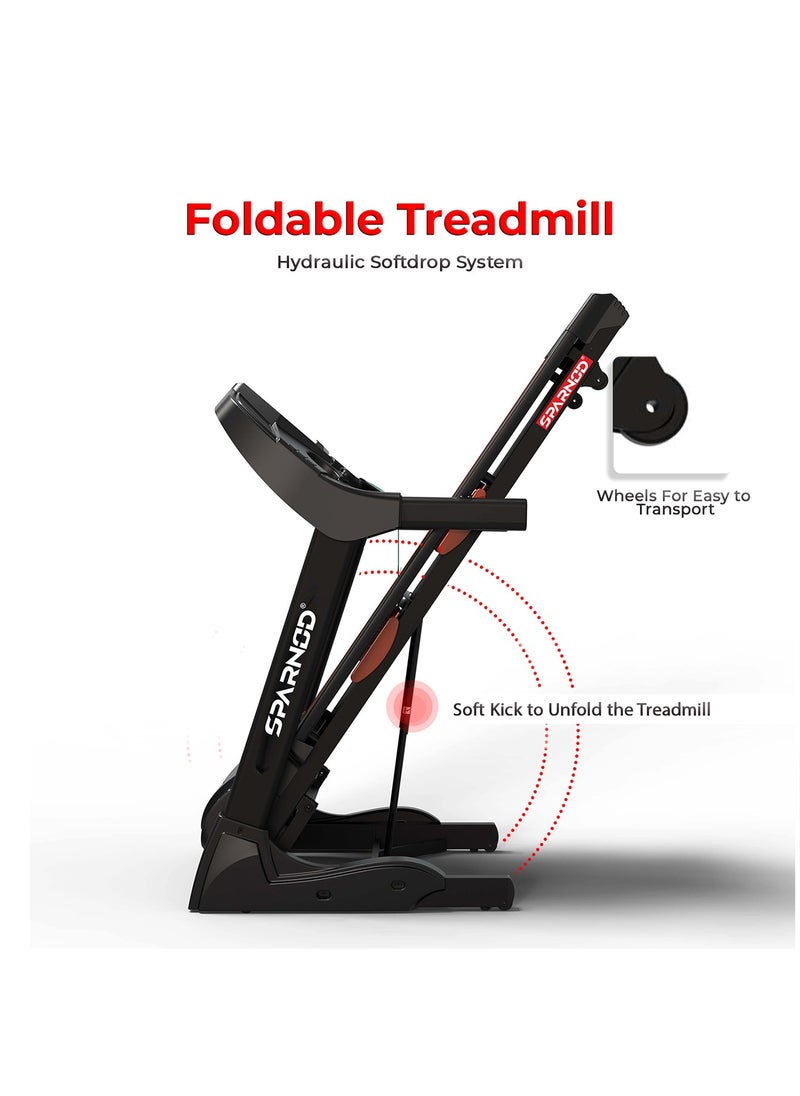 STC-5250 (5 Hp Ac Motor) Semi-Commercial Treadmill (Free Installation Service) - Automatic Motorized Walking & Running Machine With Auto Incline