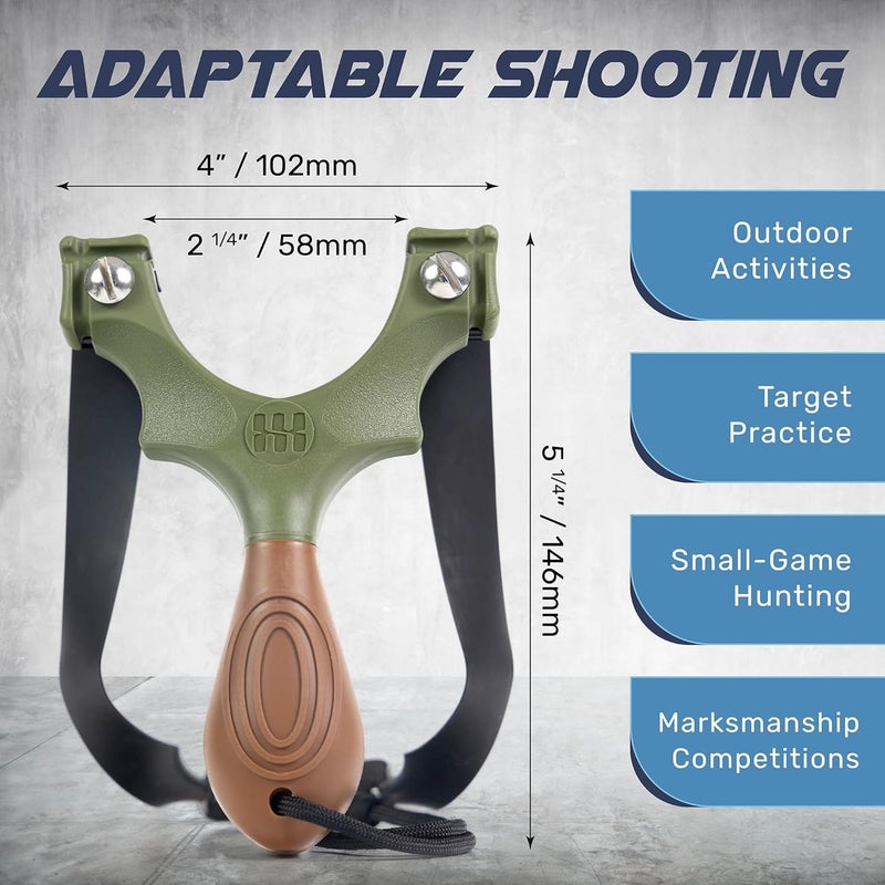 SimpleShot Store Scout XT Slingshot with Target, Clay Ammo and Bands for Professional Hunting and Powerful Target Shooting Sling Shot - Image 3