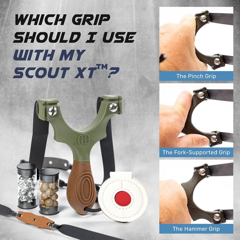 SimpleShot Store Scout XT Slingshot with Target, Clay Ammo and Bands for Professional Hunting and Powerful Target Shooting Sling Shot - Image 5
