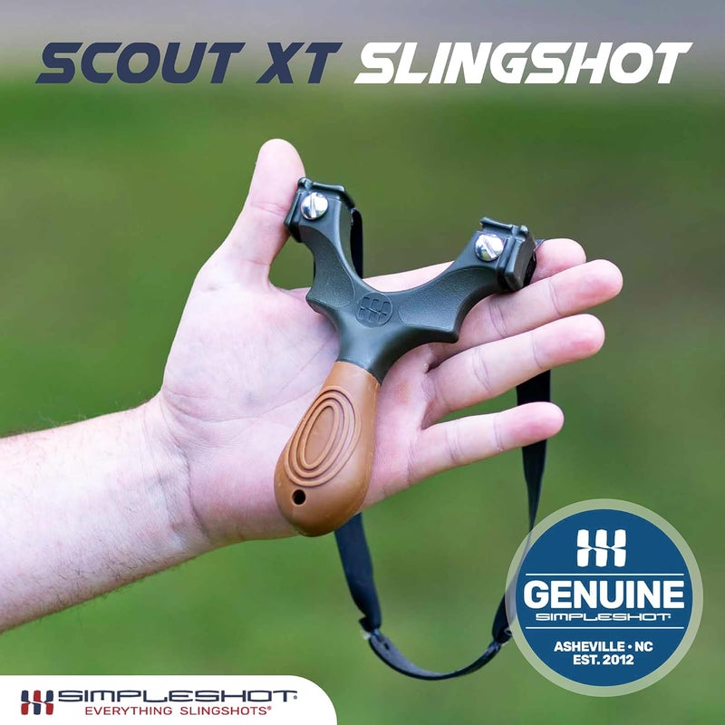 SimpleShot Store Scout XT Slingshot with Target, Clay Ammo and Bands for Professional Hunting and Powerful Target Shooting Sling Shot - Image 2