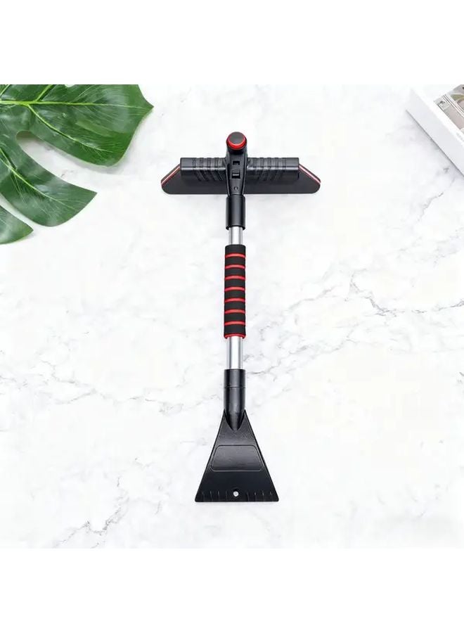 Black Heavy Duty Portable 360 Rotating Snow and Ice Removal Tool Car Snow Shovel Ice Scraper - Image 1