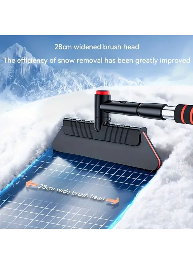 Black Heavy Duty Portable 360 Rotating Snow and Ice Removal Tool Car Snow Shovel Ice Scraper - Image 2