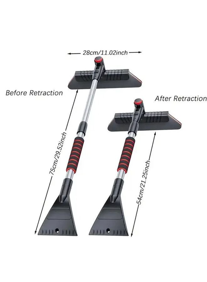 Black Heavy Duty Portable 360 Rotating Snow and Ice Removal Tool Car Snow Shovel Ice Scraper - Image 4