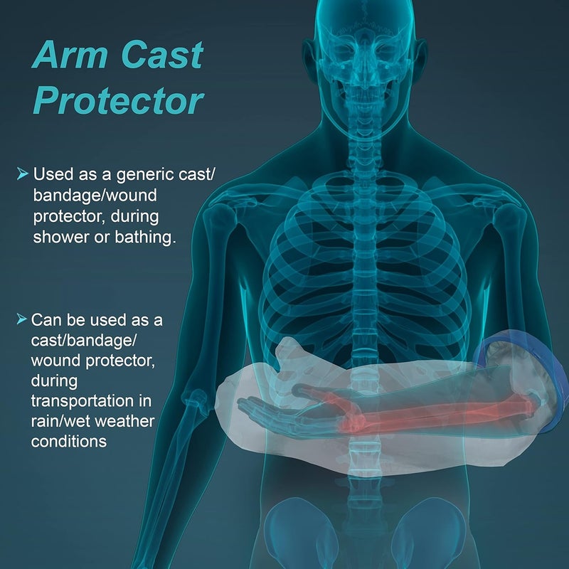 Tynor Cast Cover Arm, White, Universal Size, 1 Unit - Image 2