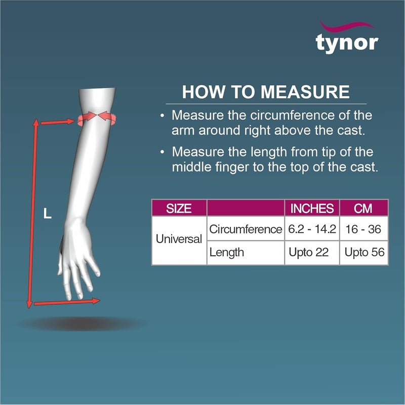 Tynor Cast Cover Arm, White, Universal Size, 1 Unit - Image 4