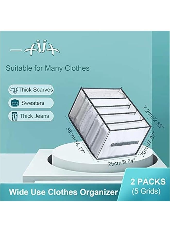 Generic Closet Organizers and Storage, Wardrobe Clothes Organizer, Drawer Organizer with Handles for T-Shirts, Skirts, Jeans, Pants, Hoodies, Sweaters, Underwear (6PCS)  - Image 2