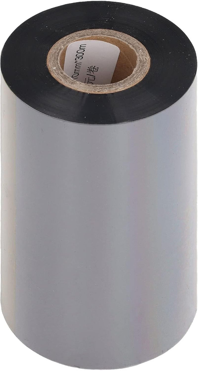 Black Thermal Transfer Ribbon | Antistatic Composite Barcode Ribbon for PET/PVC/Synthetic Paper Labels | 300M x 110mm, High - Temp & Scratch Enduring - Image 1