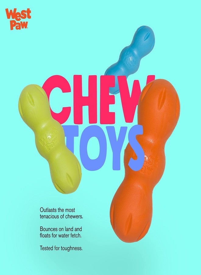 ويست باو لعبة مضغ الكلاب WEST PAW Zogoflex Rumpus - لعبة عائمة للكلاب، مناسبة للكلاب التي تمضغ بقوة - ألعاب مضغ للجراء للعب الالتقاط والجلب - قابلة لإعادة التدوير، آمنة للغسل في غسالة الصحون، متوسطة الحجم 6.25 بوصة، لون برتقالي - Image 5