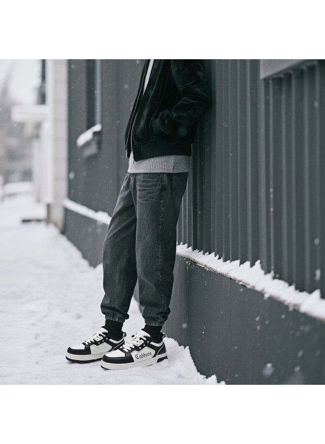 Cabbeen Winter Warm Cotton Shoes 25-year New Style Thick-sole Fleece Casual Men's Shoes Versatile Trendy Sneakers White Shoes Men - Image 5