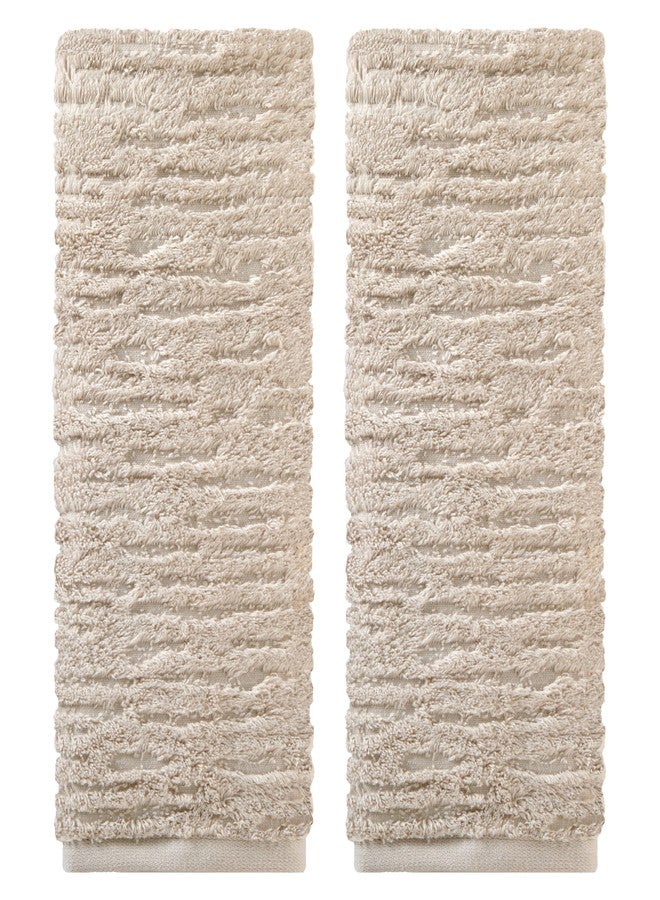 اس كيه ال هوم طقم مناشف يد فاخرة من SKL Home CloudSoft قطنية من قطعتين، لون الشوفان - Image 1