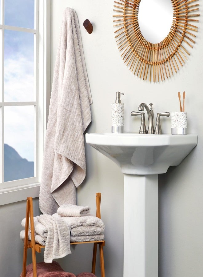 اس كيه ال هوم طقم مناشف يد فاخرة من SKL Home CloudSoft قطنية من قطعتين، لون الشوفان - Image 3