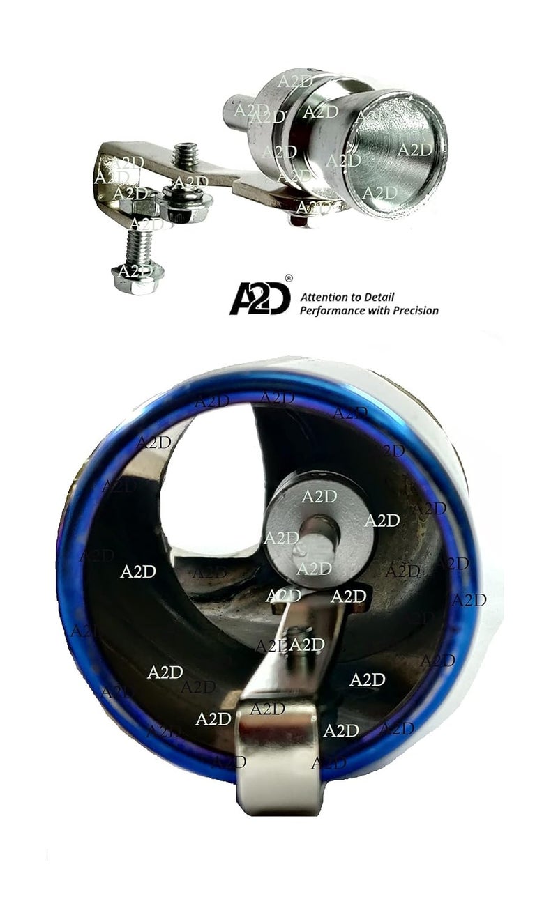 A2D Turbo Type Sound Whistle Car Silencer Exhaust Silver for Honda City 1.3, 1.5 Type 1 - Image 2