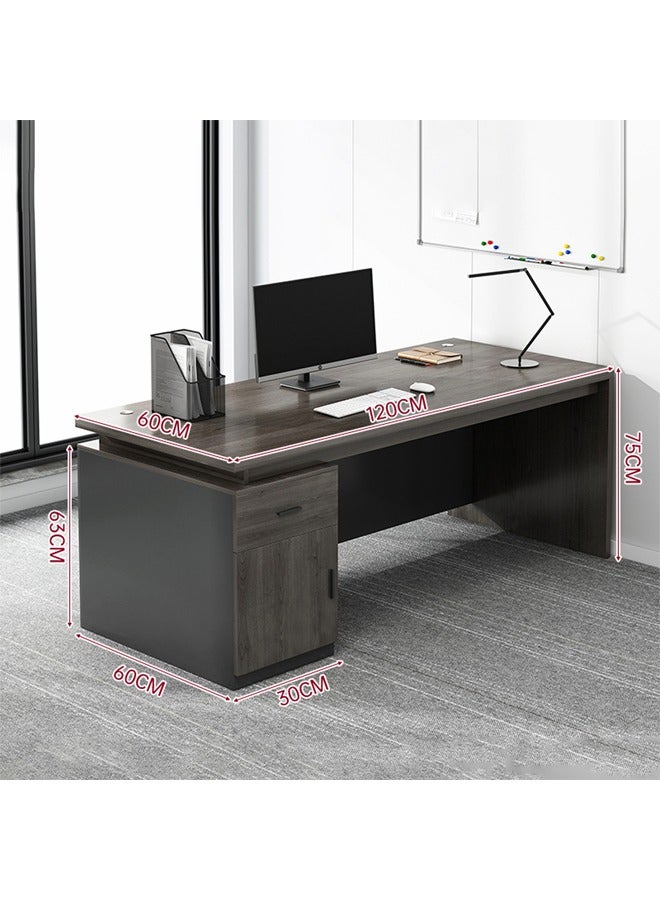keke Modern Multifunctional Computer Table Home Office Writing Workstation with Storage Shelves 120 CM - Image 2