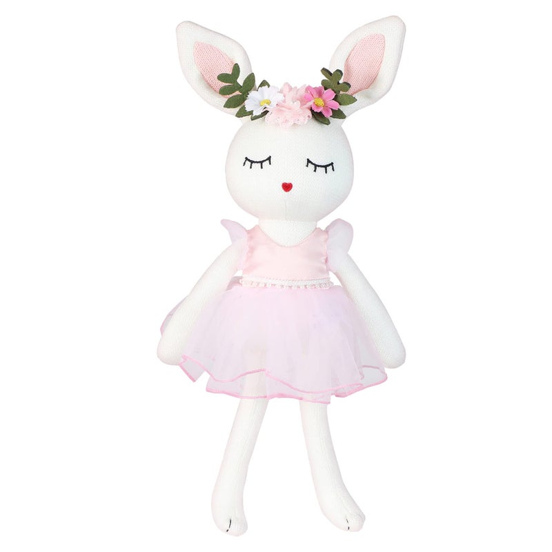 JUSTQUNSEEN Ballerina Doll Easter Stuffed Animal Bunny Plush Animal Doll, Plush Rabbit Toy Bunnys Stuffed Animals for Girls Easter Animals on Party Birthday Christmas - Image 1