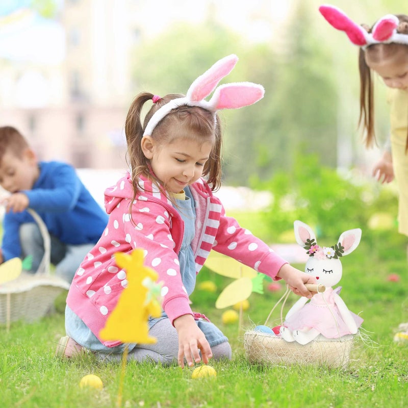 JUSTQUNSEEN Ballerina Doll Easter Stuffed Animal Bunny Plush Animal Doll, Plush Rabbit Toy Bunnys Stuffed Animals for Girls Easter Animals on Party Birthday Christmas - Image 4