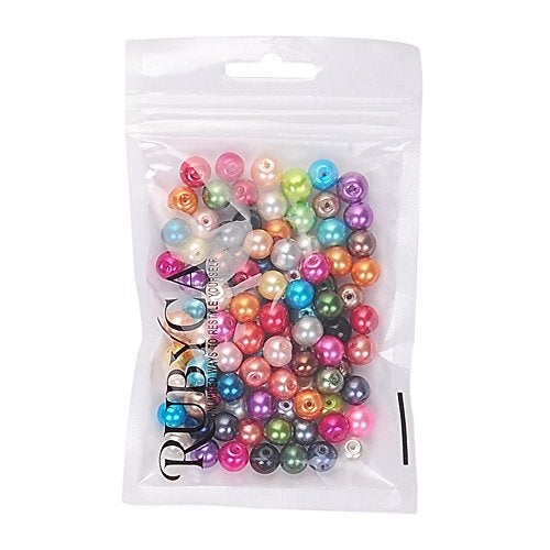 RUBYCA 200Pcs Mix Czech Tiny Satin Luster Glass Pearl Round Bead 8mm Assortment Beading DIY Jewelry - Image 5